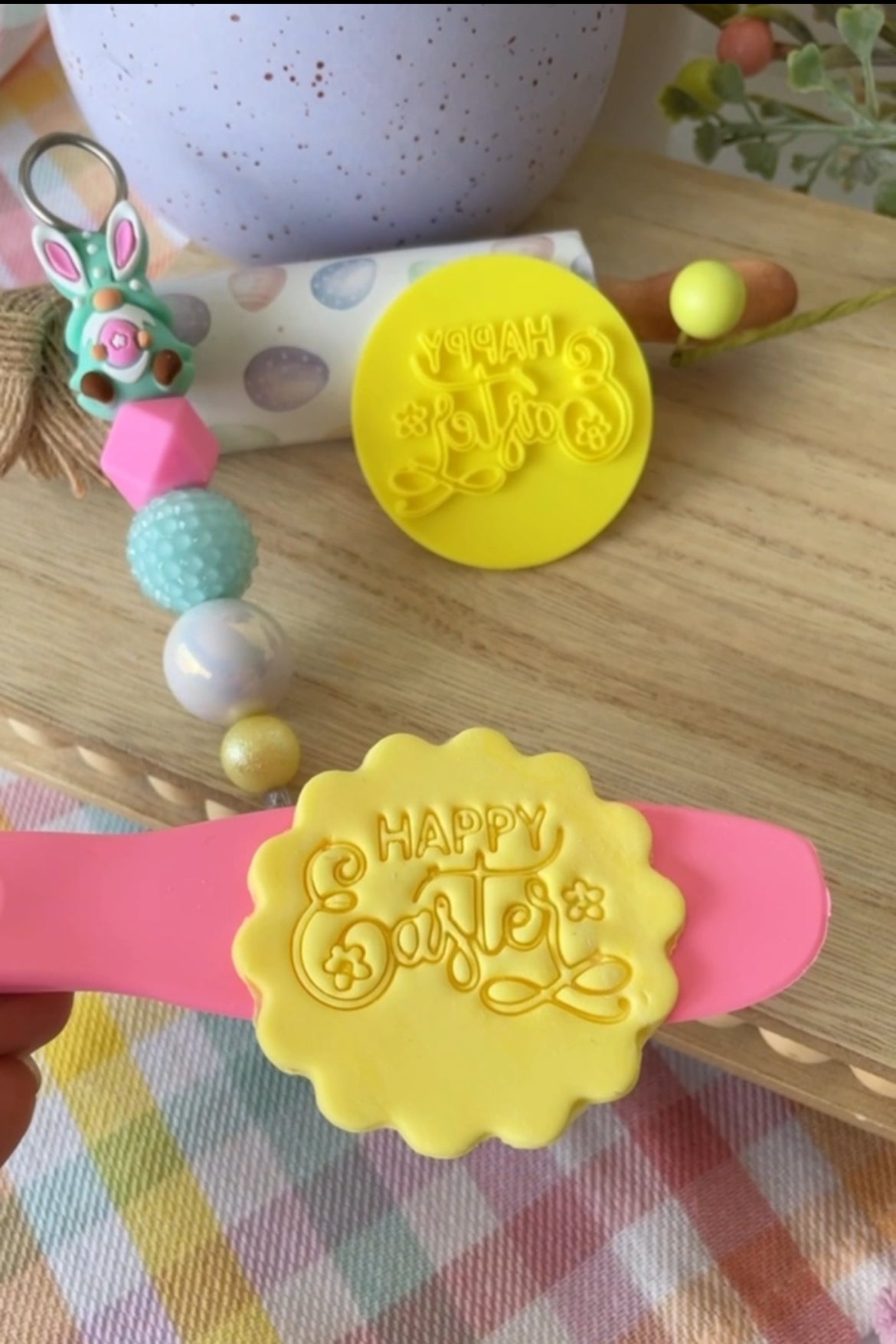 Happy Easter Round stamp #2