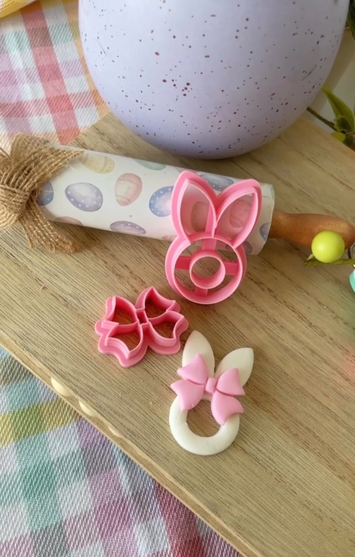 Bunny head with bow #2 Cutter