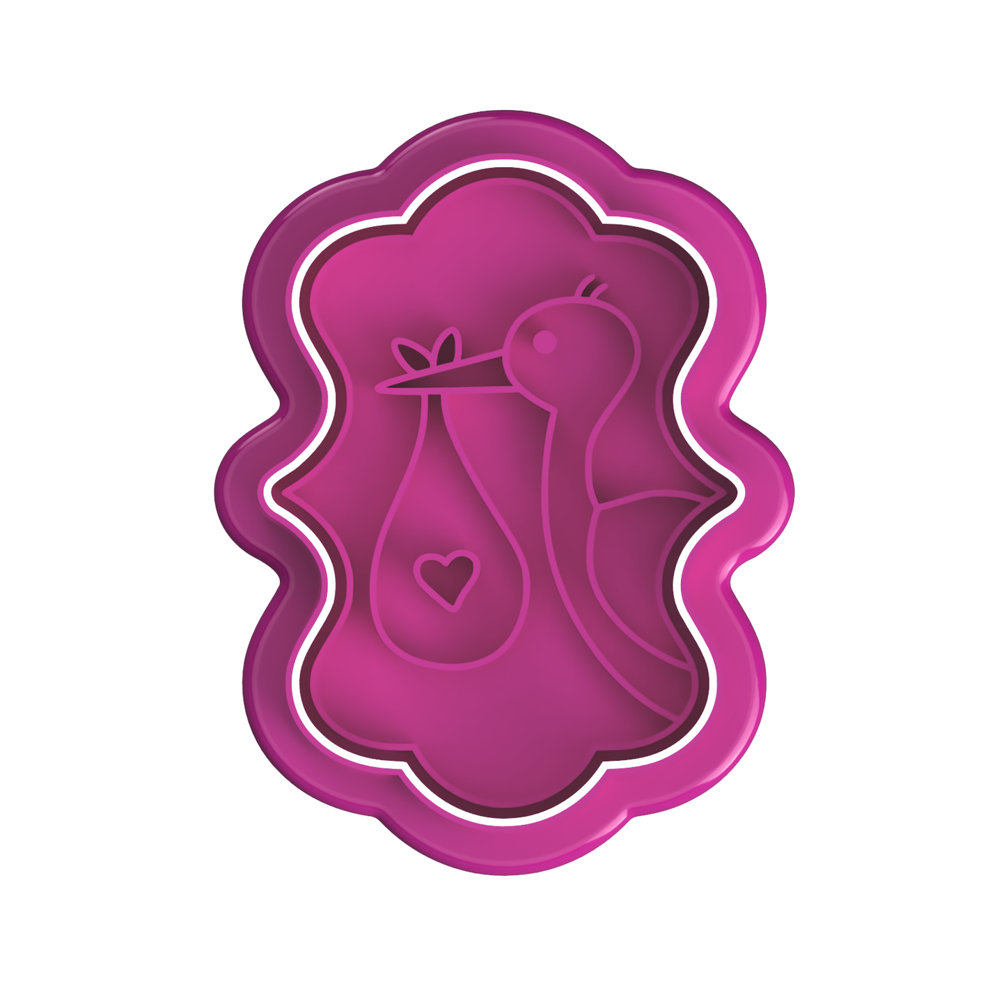 Stork with baby Cutter/Stamp