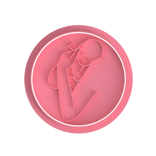 Mother holding baby Stamp