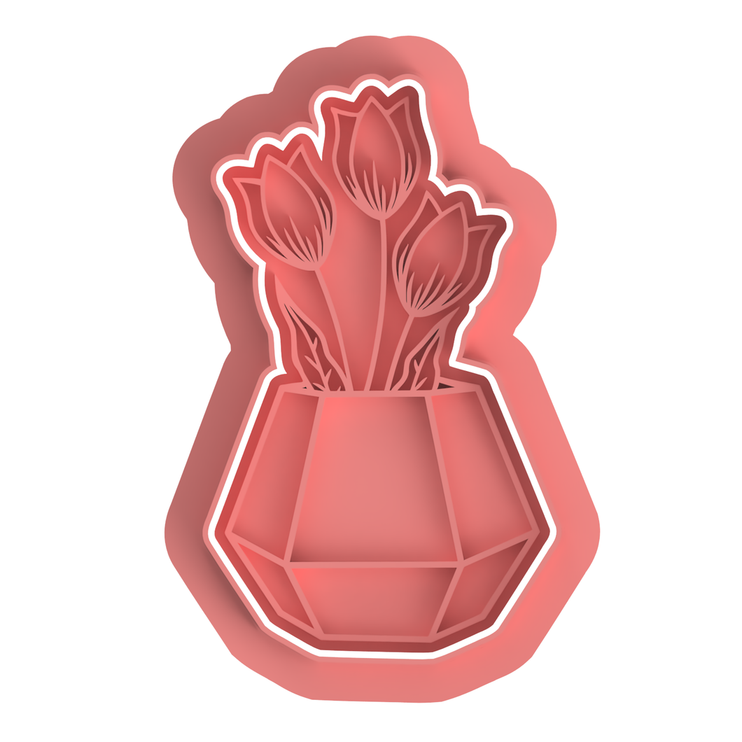 Tulip Flower Vase Cutter/Embosser