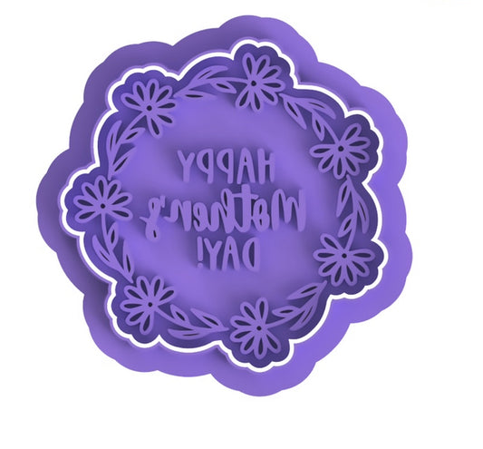 Happy Mother's Day Floral Border cutter/stamp