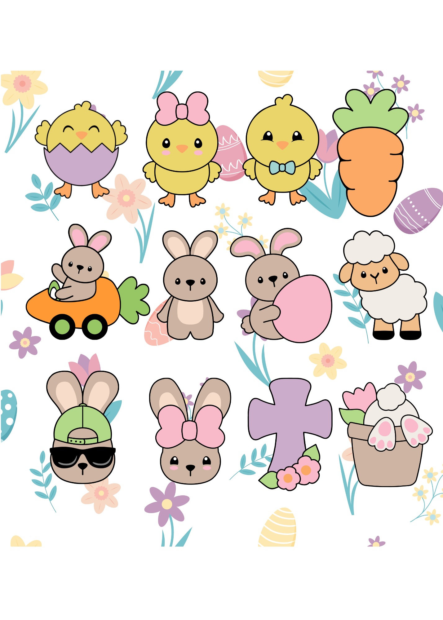 Cute Easter Set Cutter/Stamp