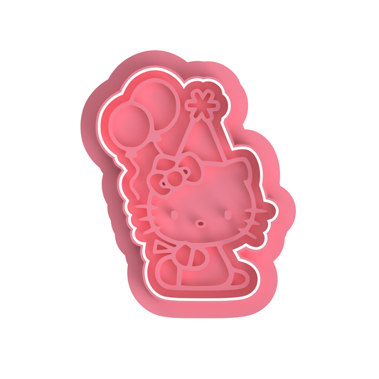 Birthday Kitty #4 cutter/Stamp