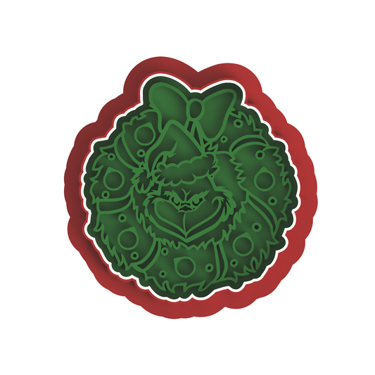 Grinch Wreath Cutter Stamp