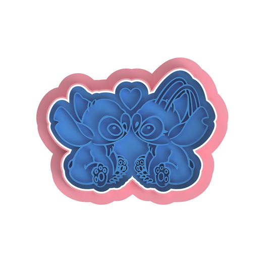 Stitch and Angel #3 Stamp and cutter