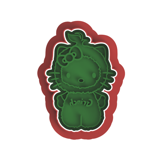 Grinch Kitty #1 Cutter Stamp