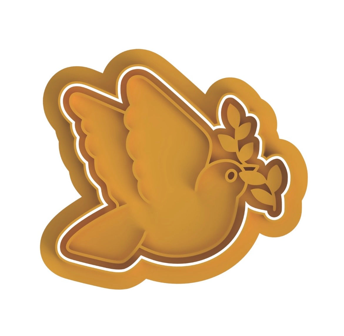 Dove with greenery Cutter/Embosser