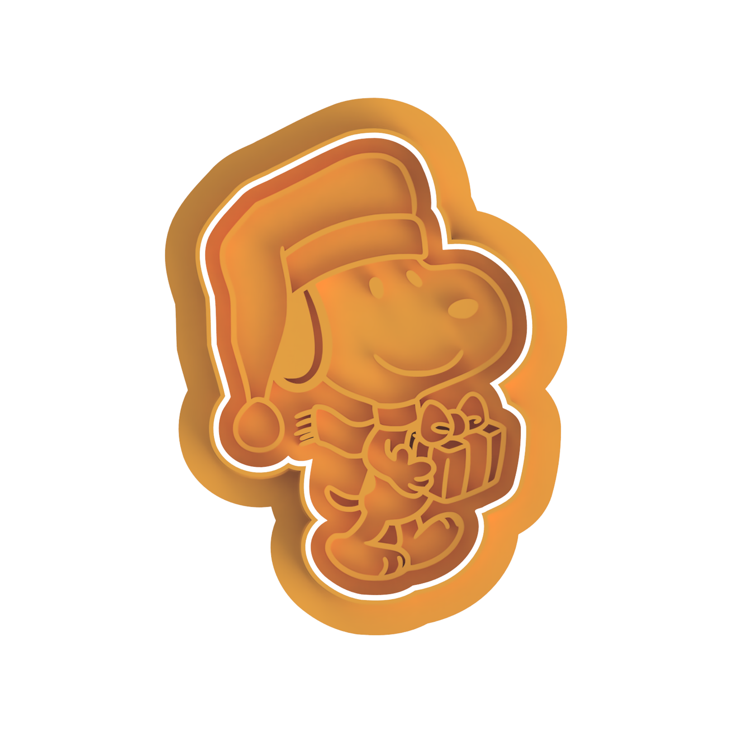 Snoopy with Gift box Cutter Stamp