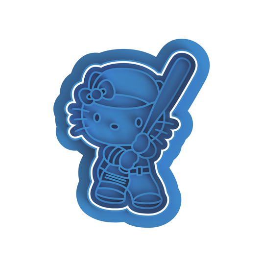 BASEBALL KITTY CUTTER/EMBOSSER