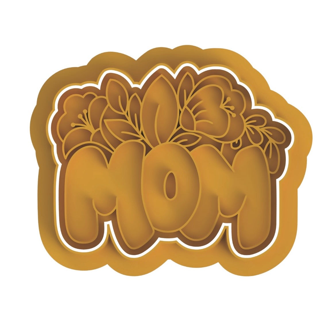 Mom with flowers on top cutter/Stamp