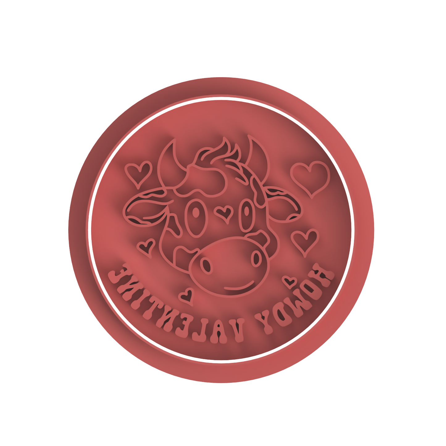 Howdy Valentine Cow Stamp