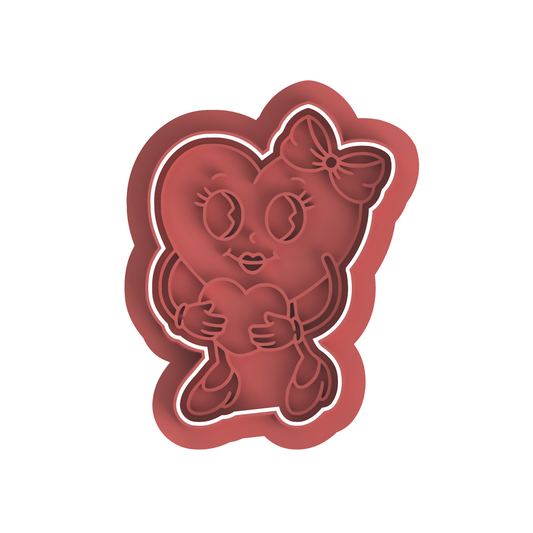 Girl Valentines Heart Cutter and stamp