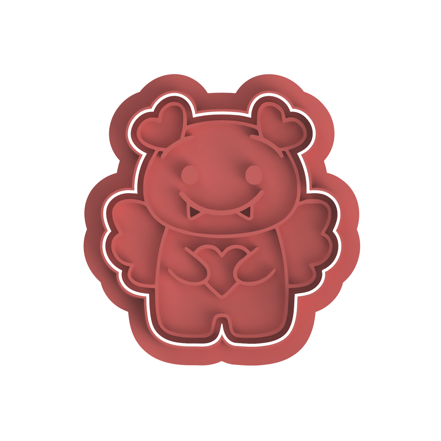 Valentines monster #2 cutter and stamp