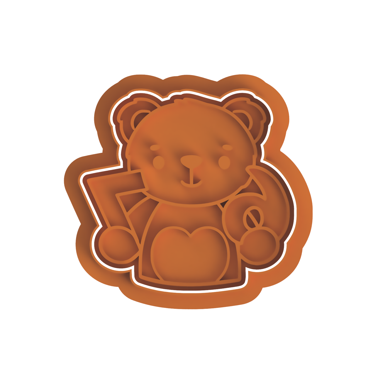 6 7 bear Stamp & Cutter