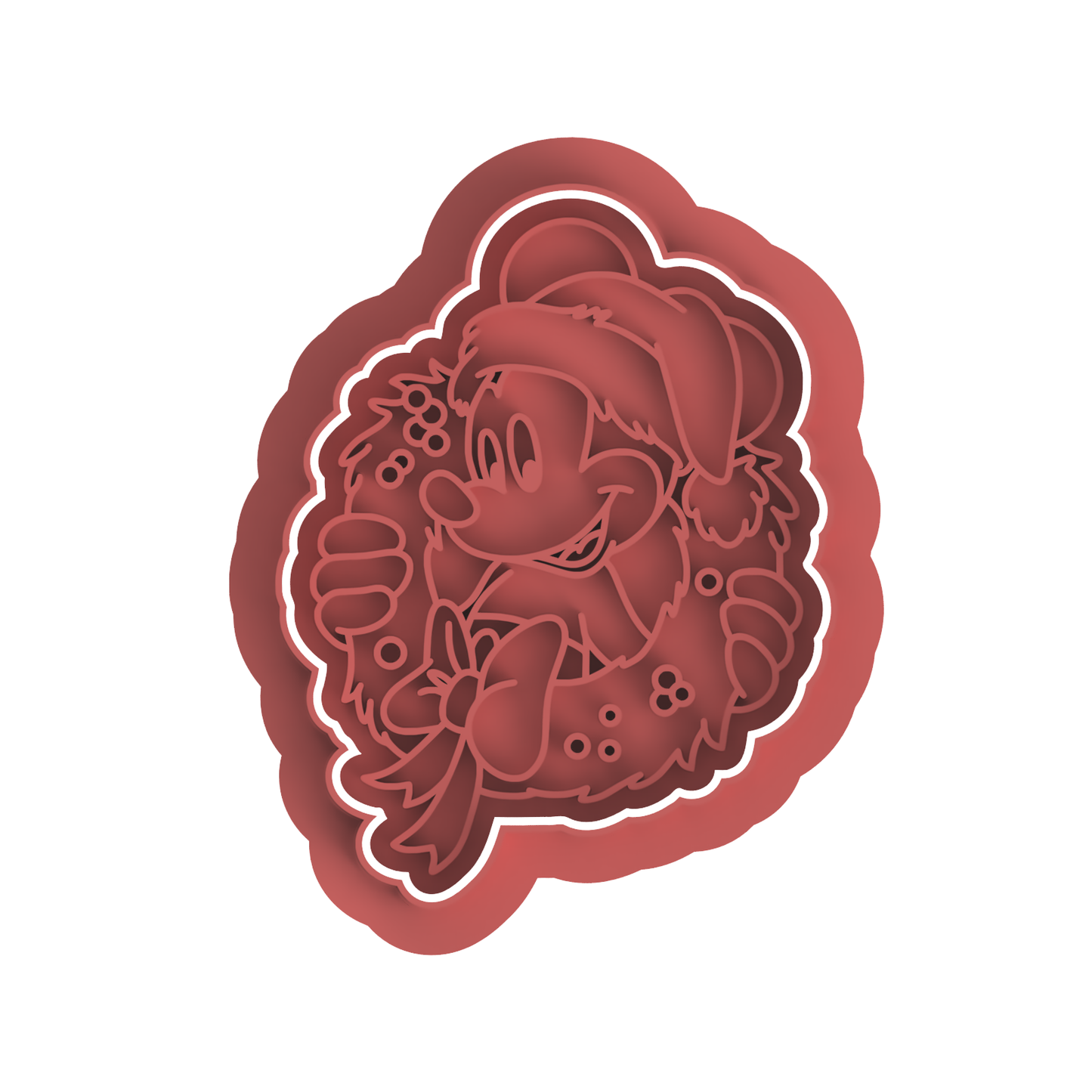 Christmas Mickey Wreath head Cutter Stamp