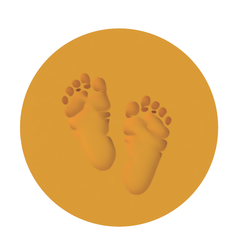 Baby feet debosser
