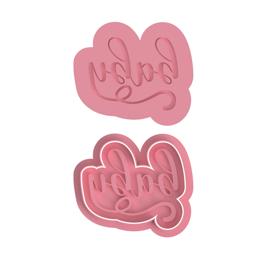 Baby word embosser/debosser Cutter