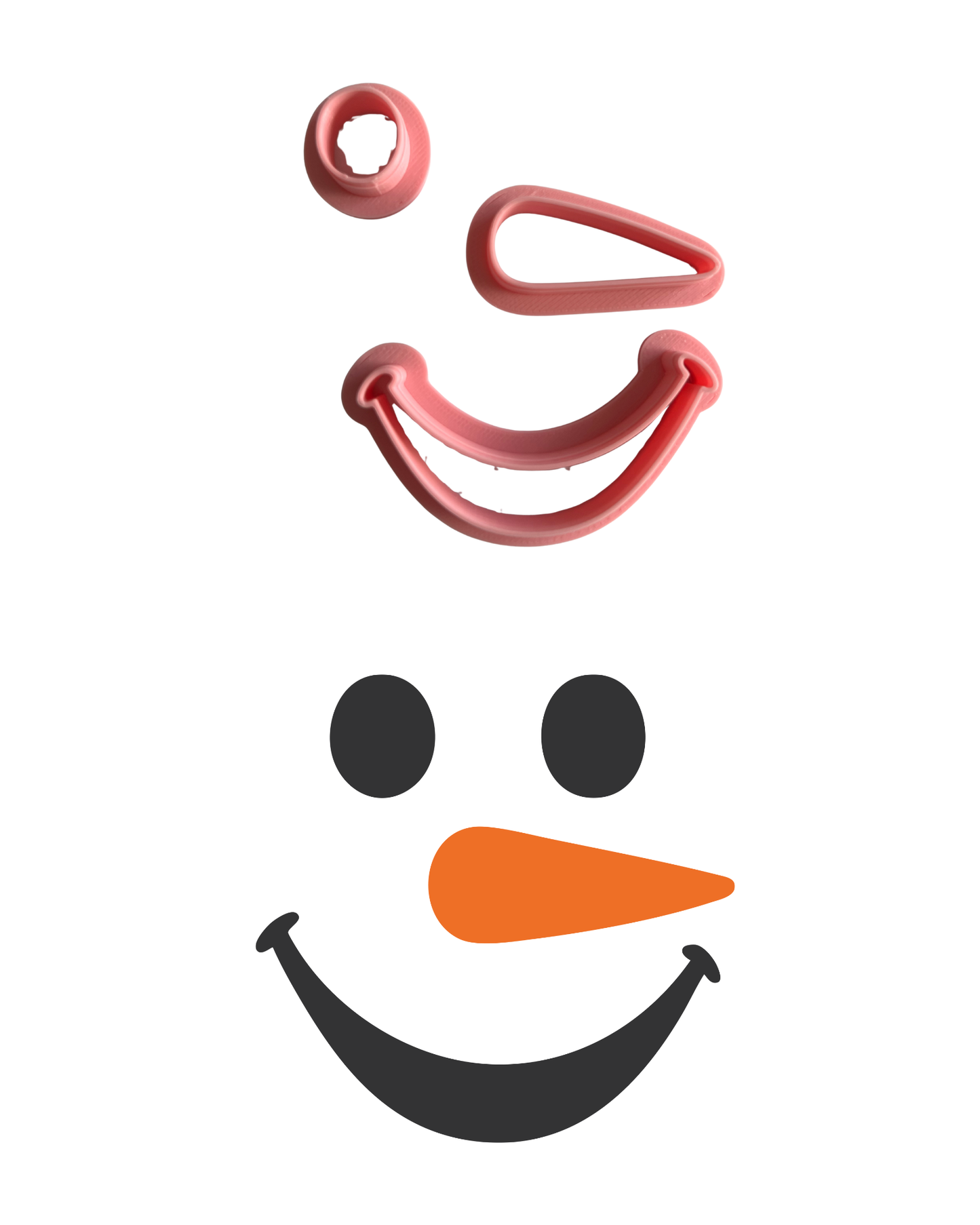 Snowman face cutter set #1