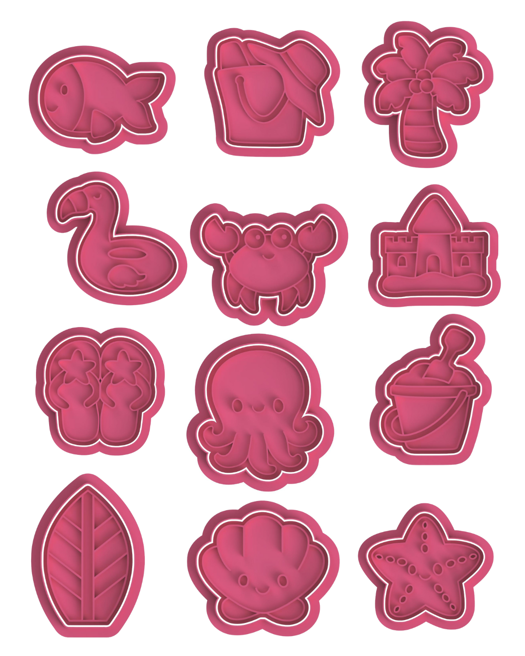 Beach Theme collection Cutter/Stamp Set