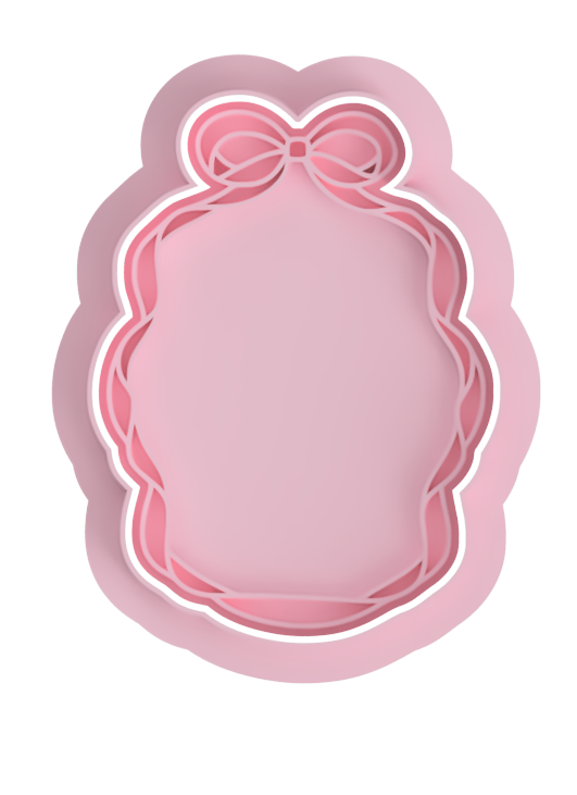 Mirror frame with bow Cutter/Stamp 2