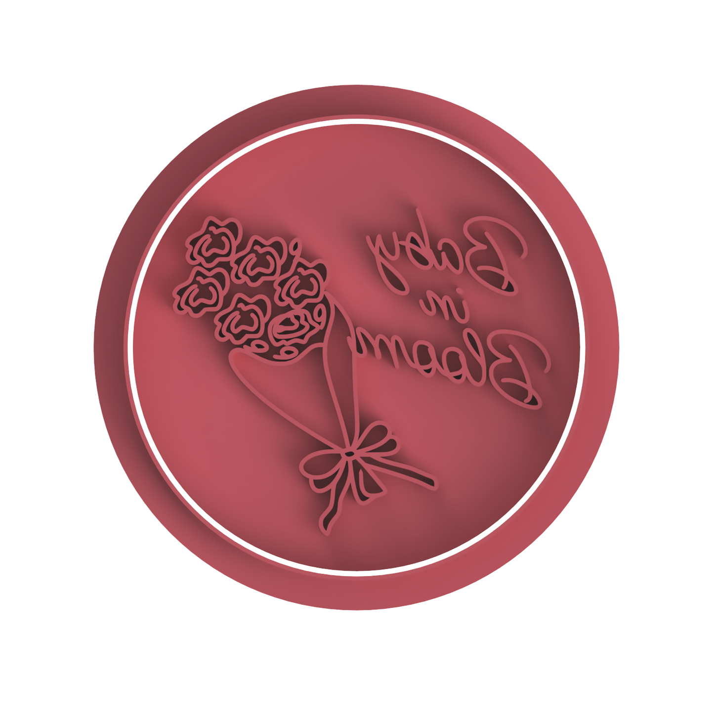 Happy Mother's Day with rose stamp