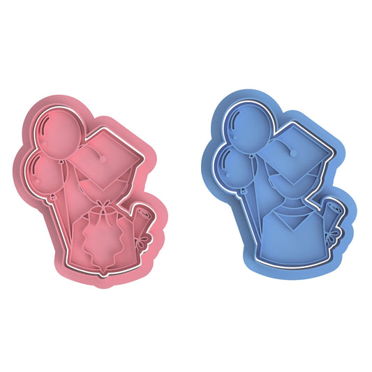 Graduates with Balloons Cutter/Embosser
