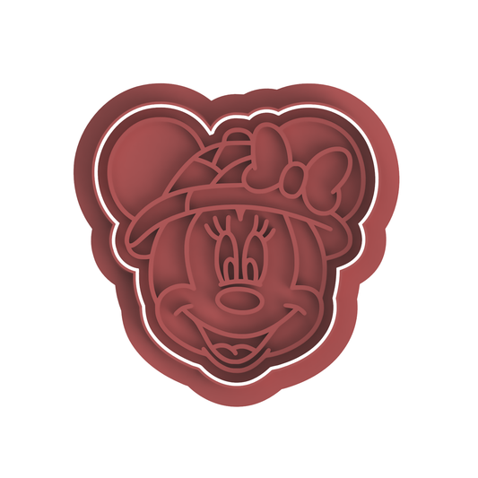 Mouse Scout Girl Head Cutter & Stamp