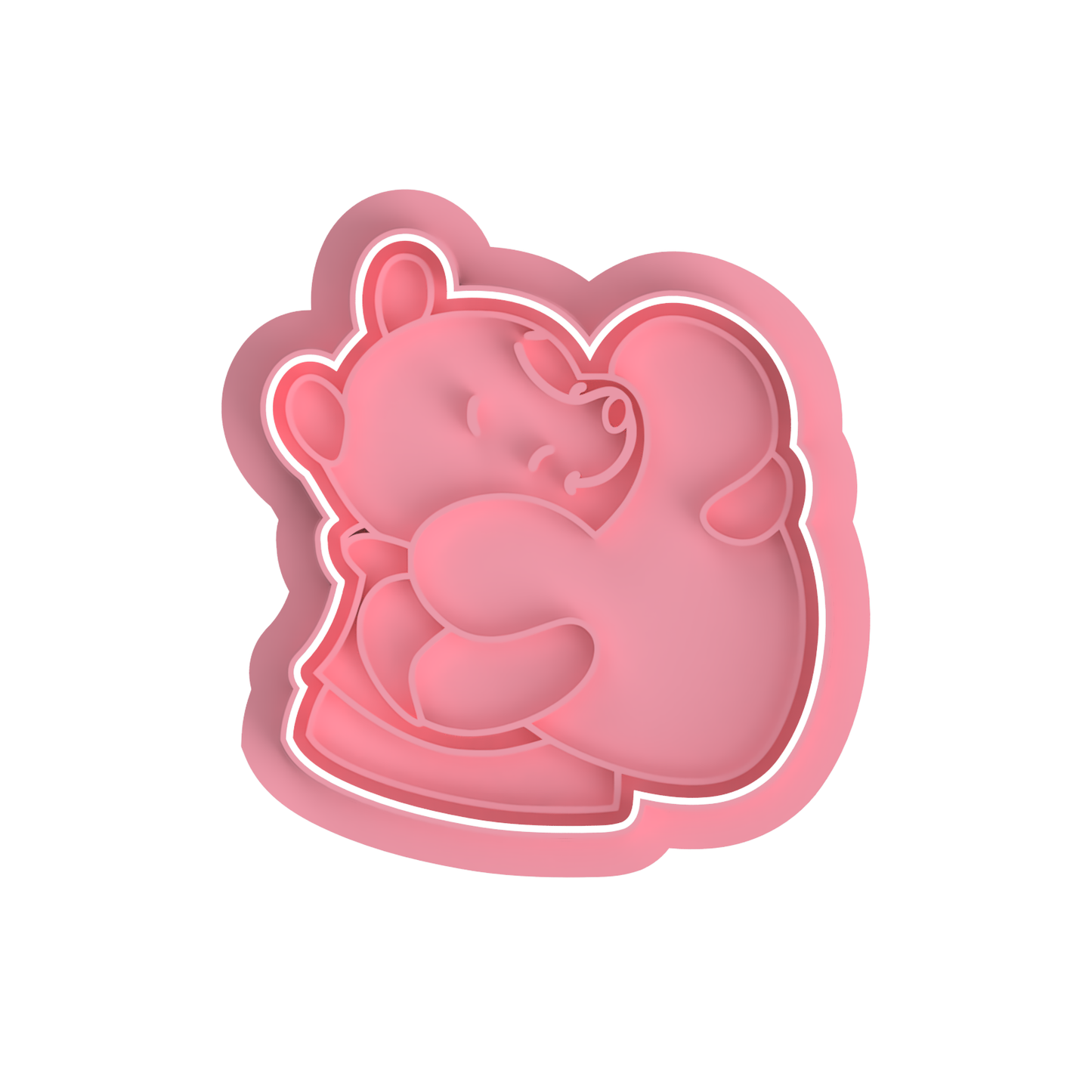 Pooh with heart Stamp and cutter