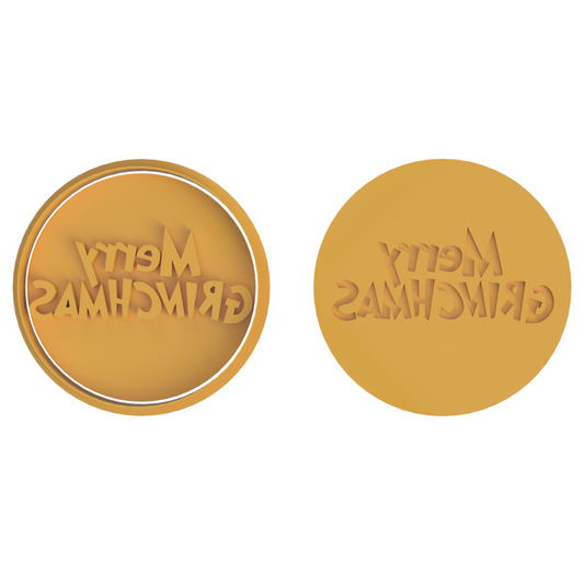 Merry Christmas Green man stamp and debosser