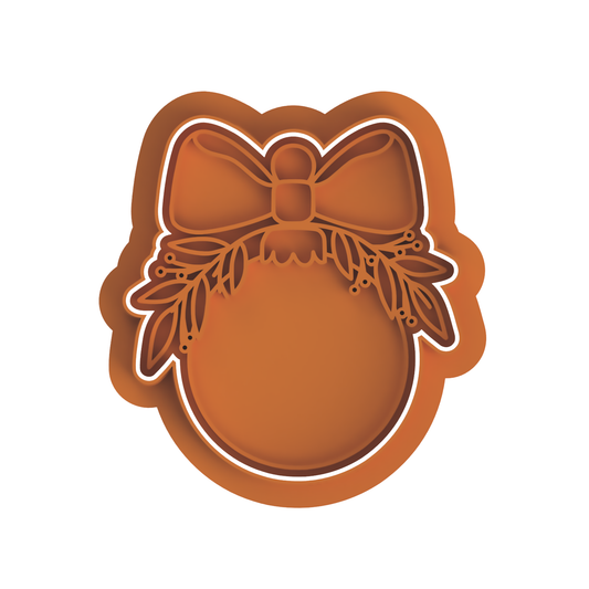 Ornament with bow #2 Cutter/Stamp