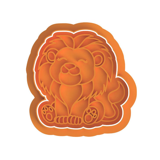 Lion and stamp