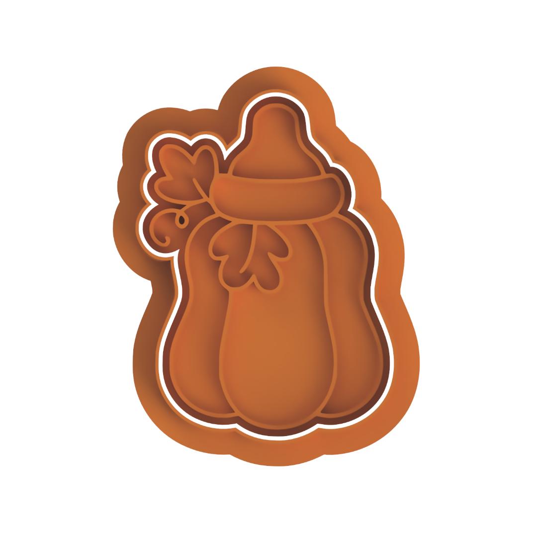 Pumpkin Baby Bottle  Stamp & cutter