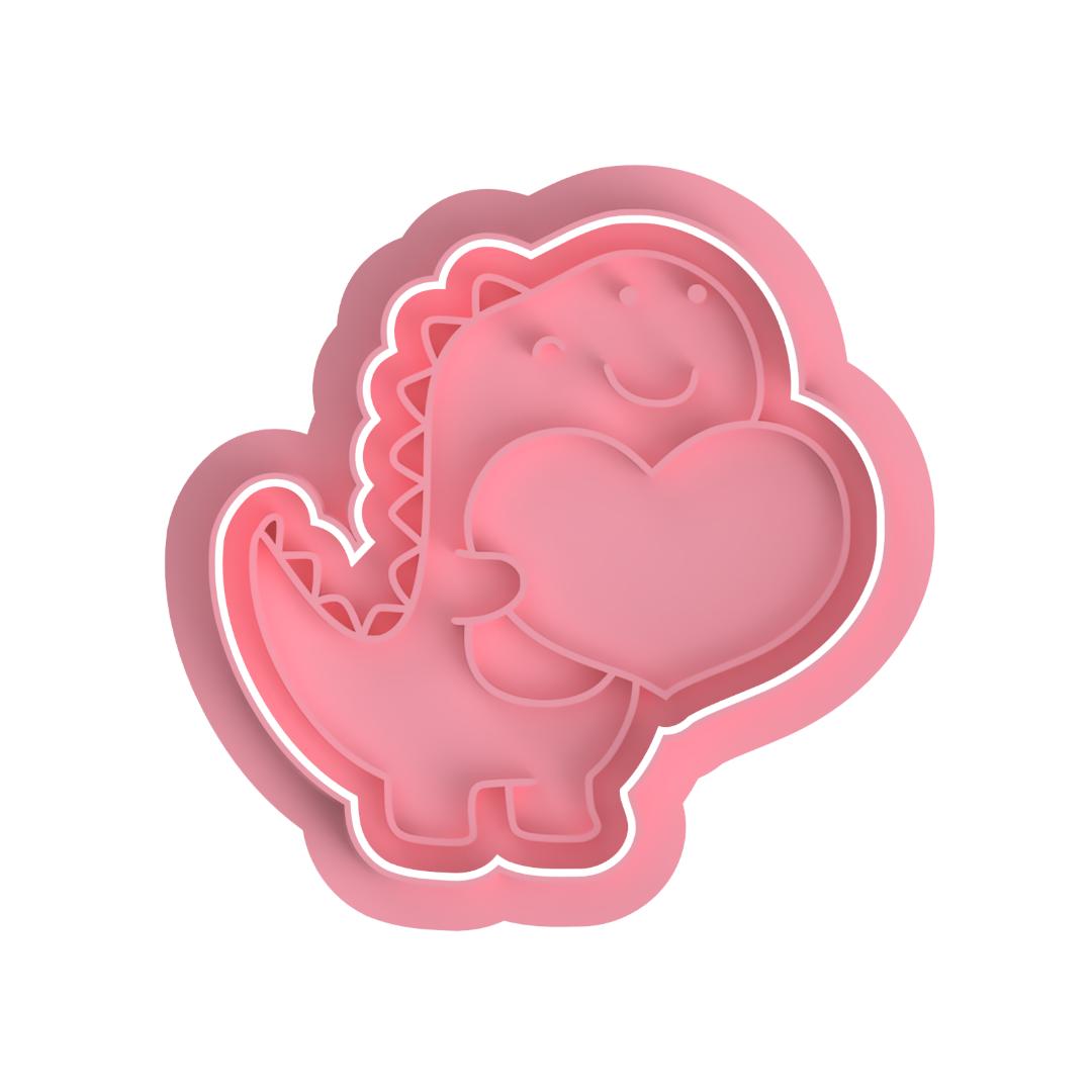 Dinosaur with heart cutter/embosser