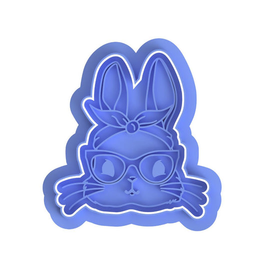 Girl Bunny with glasses cutter/Embosser