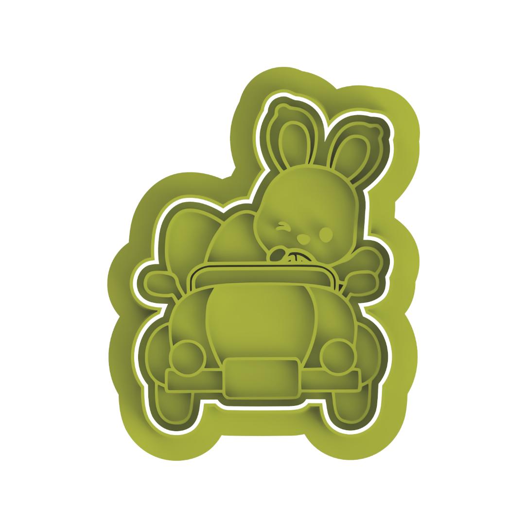 Bunny In the Car cutter/Embosser