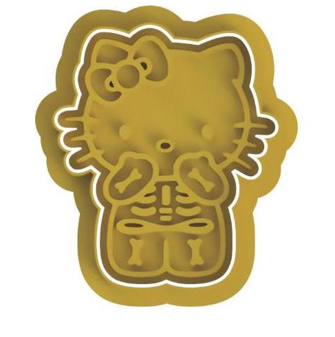 Skeleton Kitty Cutter/Stamp