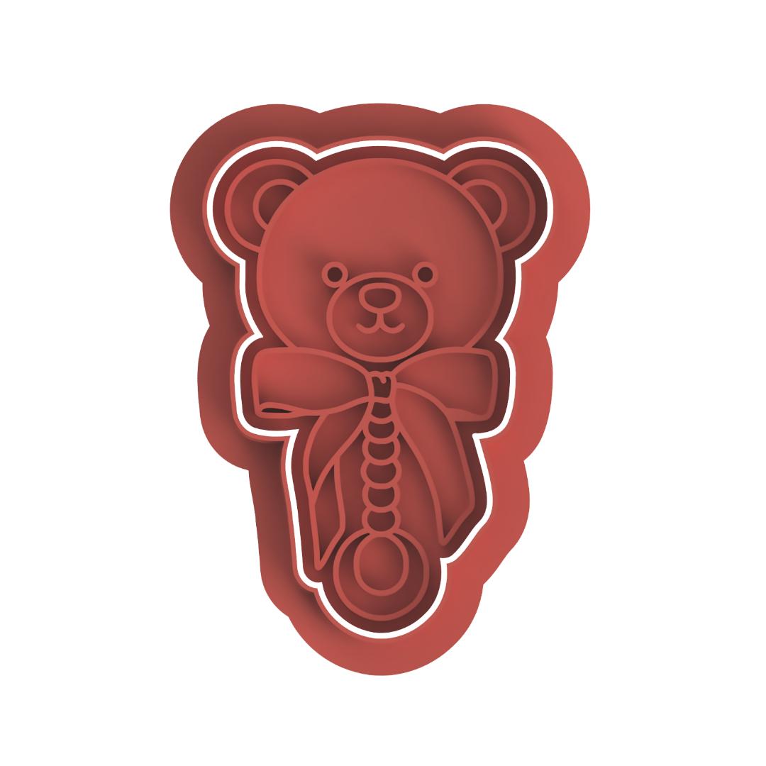 Teddy bear rattle Cutter/Stamp
