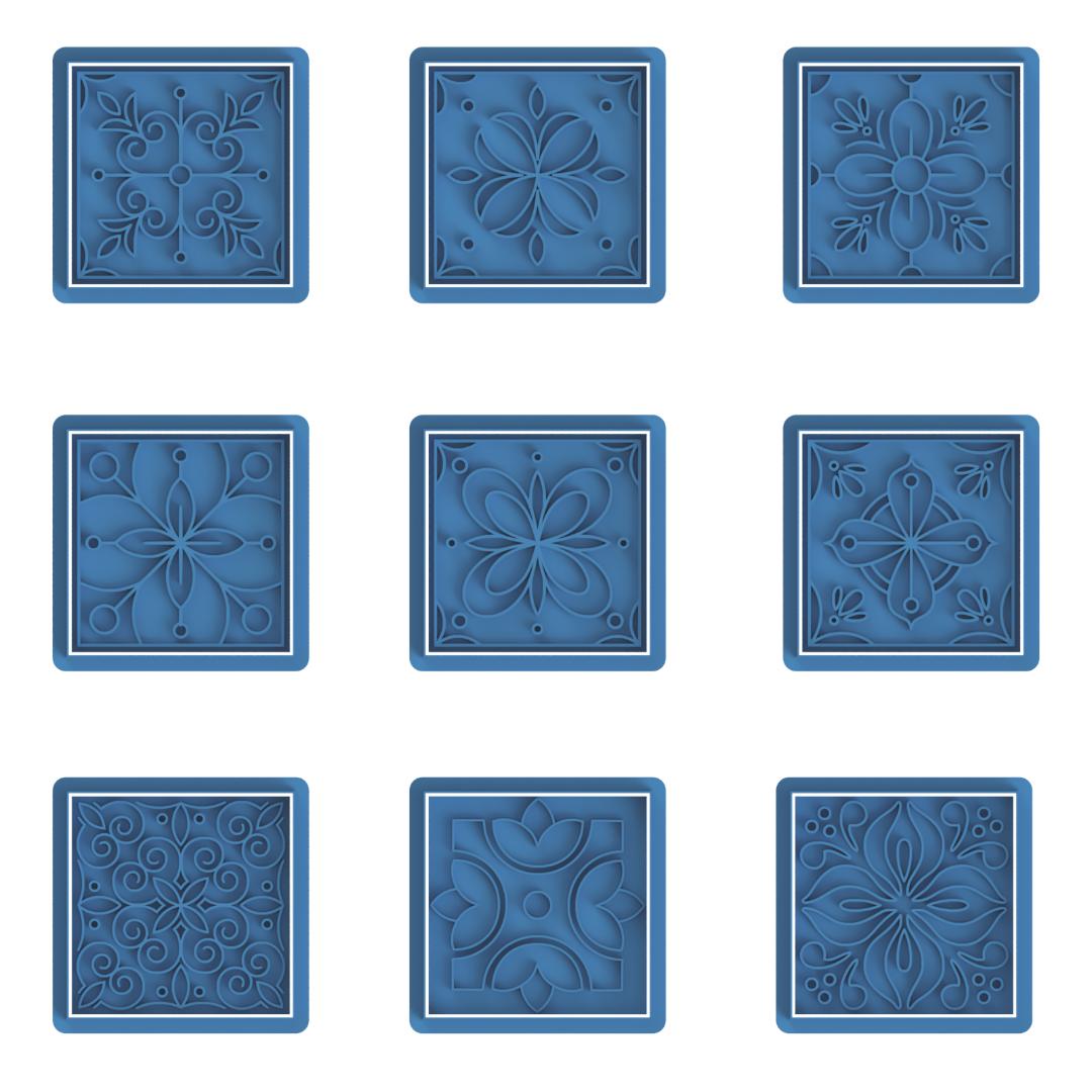 Talavera Print Tiles Stamp/Cutter Set