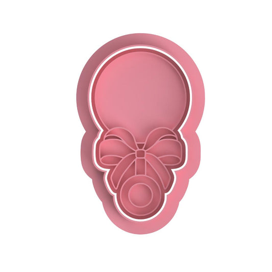 Rattle with Bow #2 Stamp/Cutter