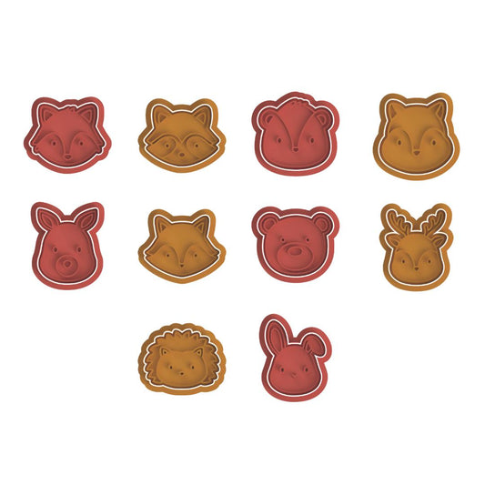 Forest Animal heads set Cutter & Stamp