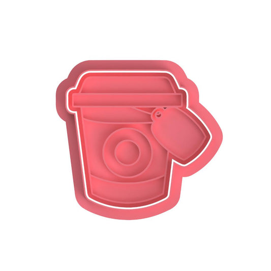 Latte Cup with tag Cutter & Stamp