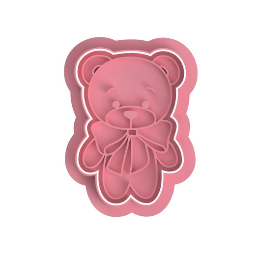 Bear with Bow Cutter/embosser