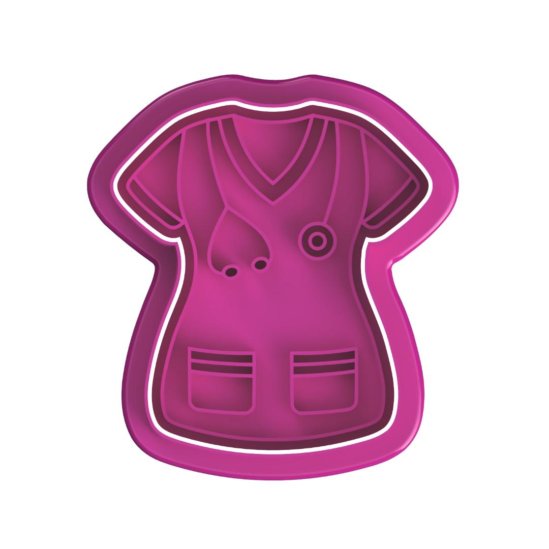 Nurse Scrubs #2 Cutter & Stamp