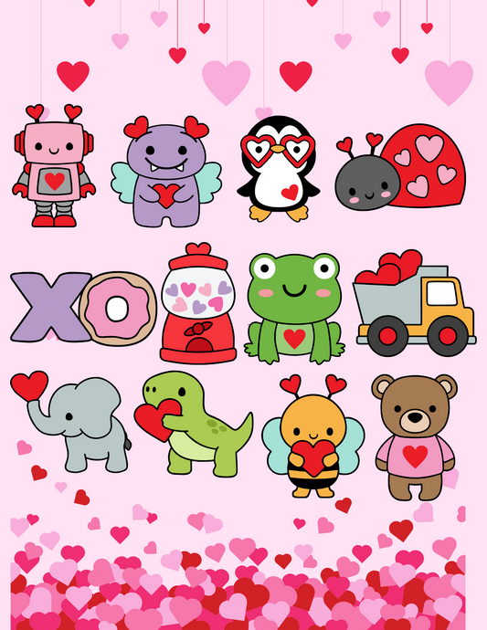 Mini Valentines collection 2 Stamp/cutters