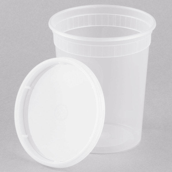 32 oz. Microwavable Translucent Plastic Deli Container
