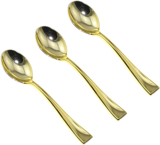 Mini Gold Spoons 4"