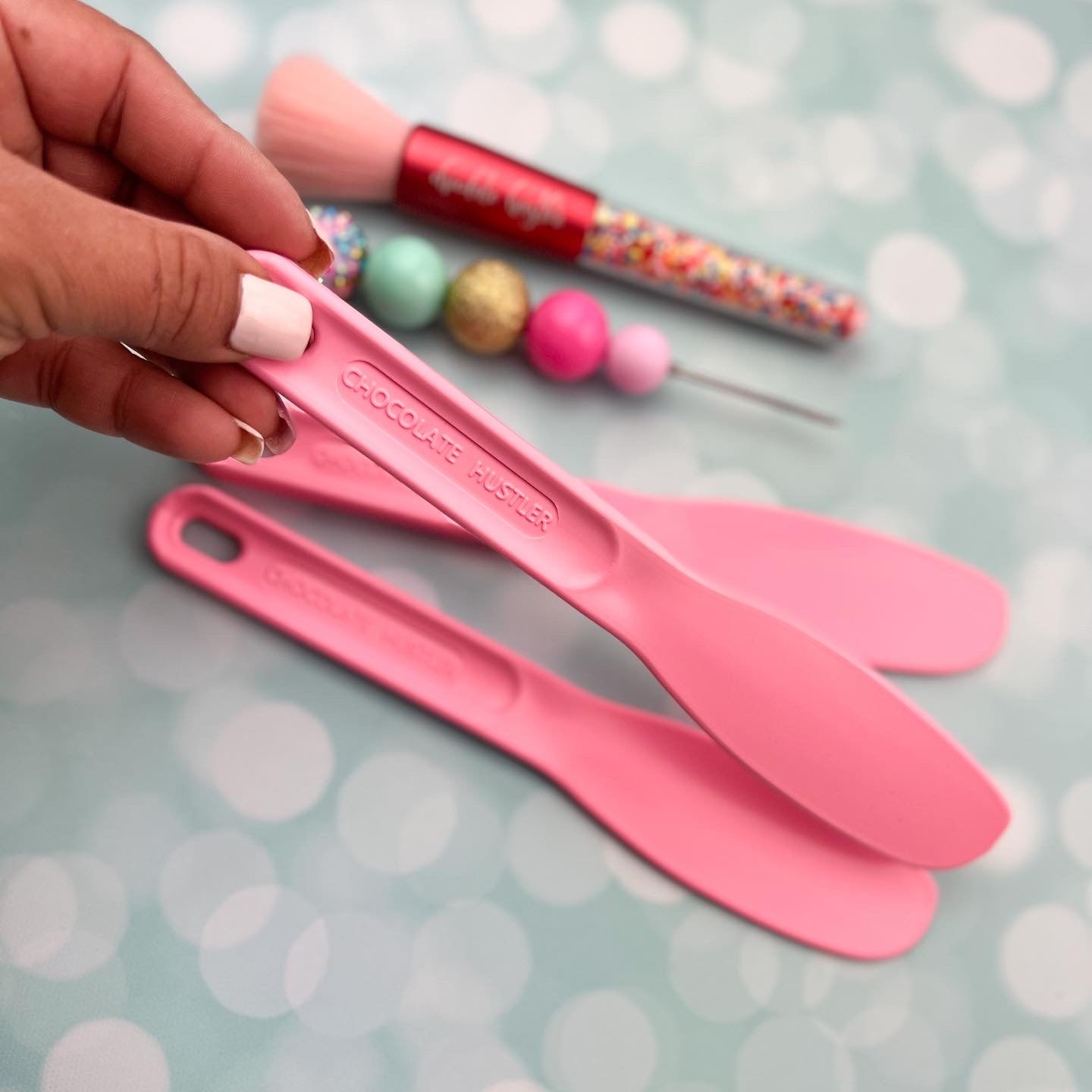 Pretty In Pink Mixing Spatulas
