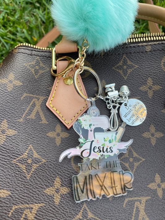 JESUS TAKE THE MIXER KEYCHAIN