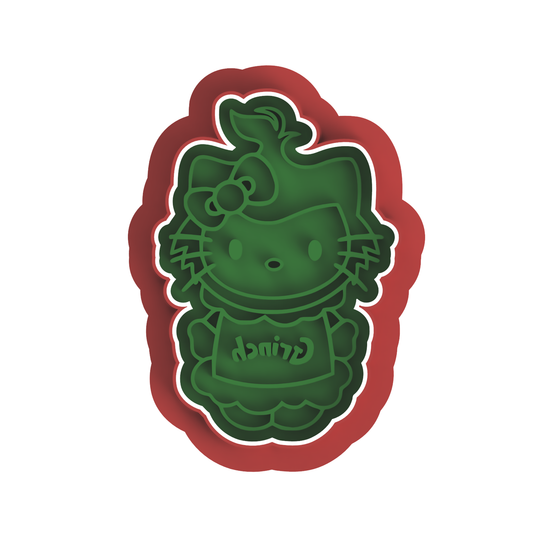 Grinch Kitty #2 Cutter Stamp